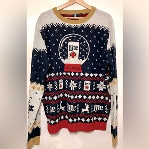 Bud Lite Ugly Christmas Sweater Snowglobe